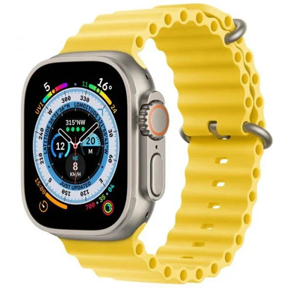 Apple Watch Ultra GPS + Cellular, 49mm Titanium Case with Yellow Ocean Band - Tashqila Apple Watch Ultra GPS + Cellular, 49mm Titanium Case with Yellow Ocean Band - Tashqila